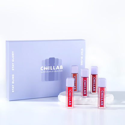 Chillab glow and glam lip collection 5 pcs lip gloss set