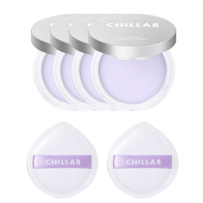 Chillab Super Set: Lavender Matte Powder & Max Cloudy Puff