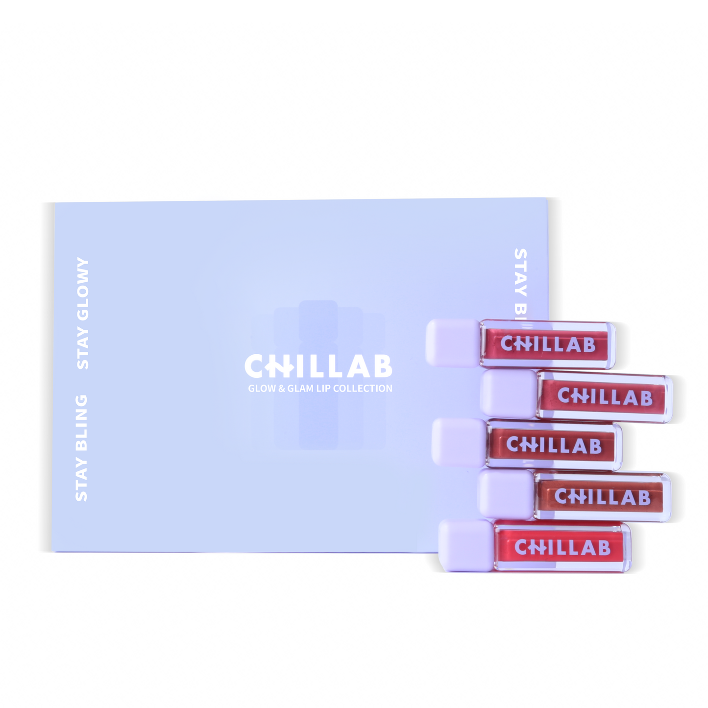 Chillab glow and glam lip collection 5 pcs lip gloss set