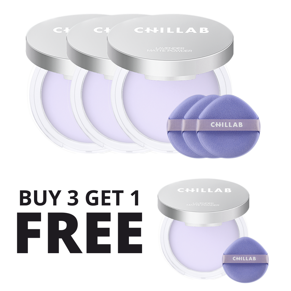 Chillab lavender matte powder discount, buy 3 get 1 free powder, 