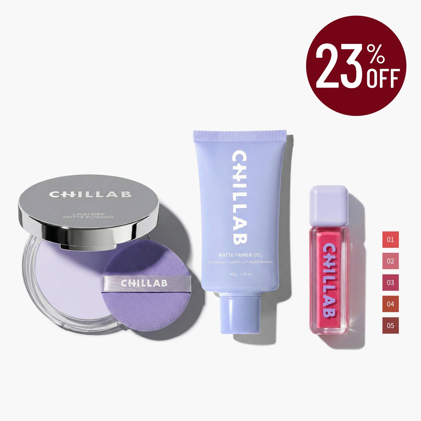 Lavender Matte Powder and Primer Duo Set