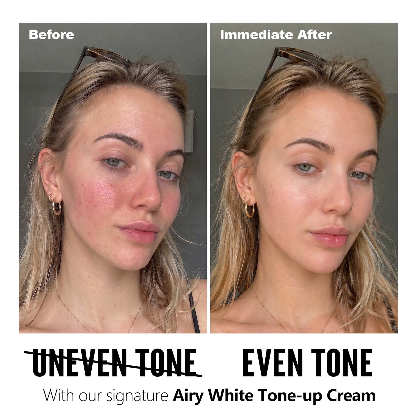 Airy White Tone-up Cream Duo | FREE Lilac Lip Oil & Puff
