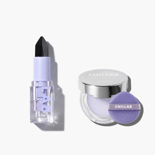 Magic Black 2 In 1 Lipstick & Mini Lavender Matte Powder