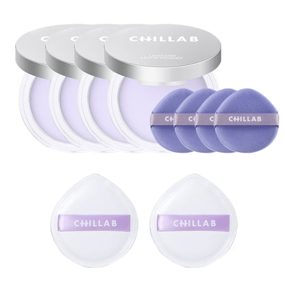 Chillab Super Set: Lavender Matte Powder & Max Cloudy Puff