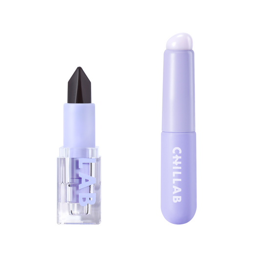 Lápiz labial Magic Black 2 en 1 + brocha de maquillaje Boba