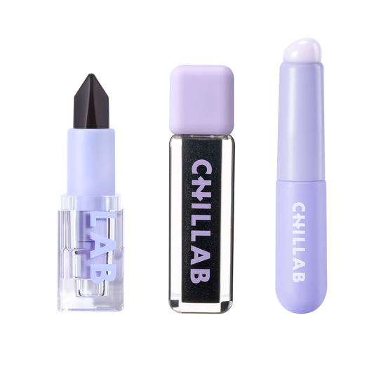 Chillab lipstick_lip oil_boba makeup brush set